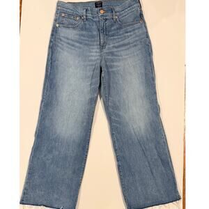 J Crew Factory wide leg crop jeans